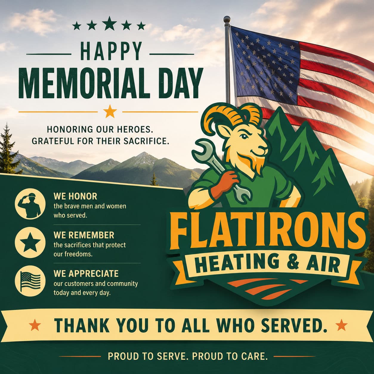 Flatirons Heating and Air Honors Memorial Day image
