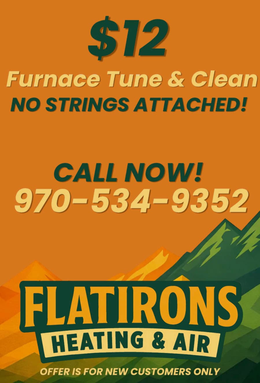 Special Offer for New Customers - $12 Furnace Tune & Clean